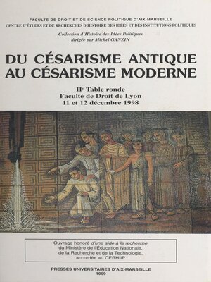 cover image of Du césarisme antique au césarisme moderne